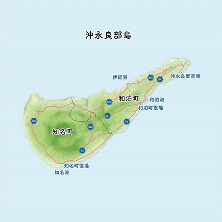 沖永良部島map