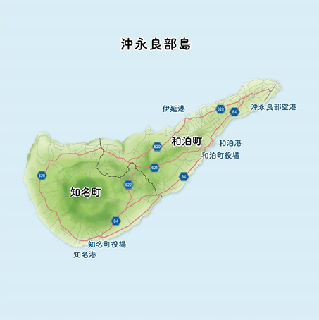 沖永良部島Map