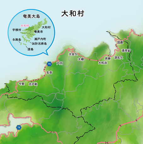 奄美大島・大和村map